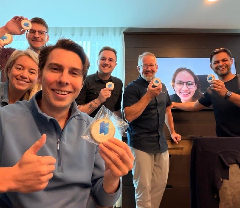 The Endeavor team celebrating together